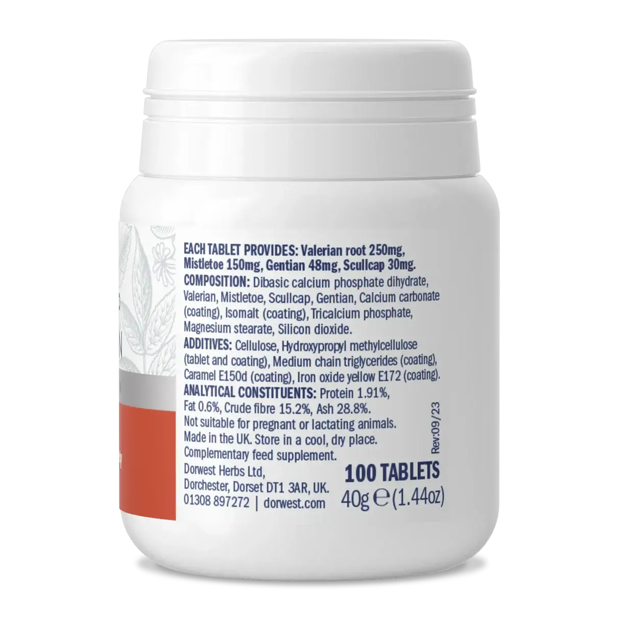 Dorwest Scullcap & Valerian Tablets for Dogs and Cats – Natural Calming & Anxiety Support - Image 3